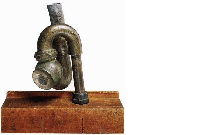 3/9-- God is a plumbing readymade, often attributed to Elsa von Freytag-Loringhoven.