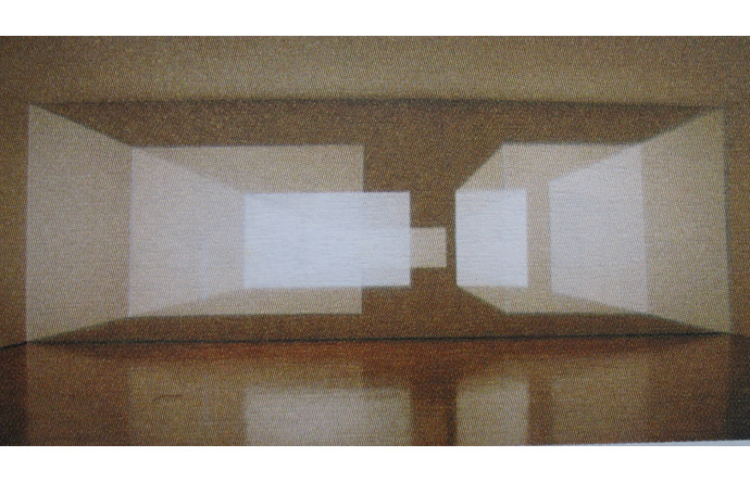 8/8 - Reimagine is a four-dimensional perspective on a flat wall, 2002