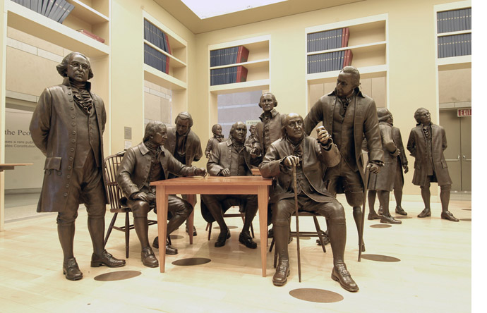 4/6 - Realistic life-size bronzes of the signers of the Constitution