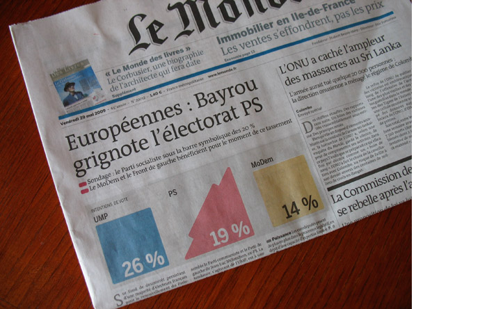 2/8 - Le Monde: infographie de une, 29 mai 2009