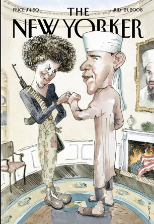 2/3 - Dessin de Barry Blitt pour le New Yorker pendant la campagne présidentielle de 2008