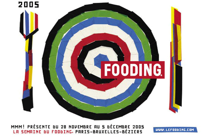 7/12- Annonce pour un Fooding event à la Galerie W, Paris, 2005